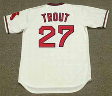 Mike Trout 1980’s retro Anaheim Los Angeles California Angels Official MLB Majestic Jersey