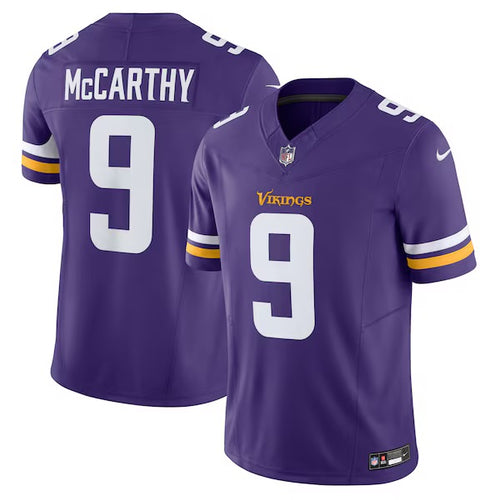 J.J. McCarthy YOUTH KIDS Minnesota Vikings Official NFL Jersey Purple