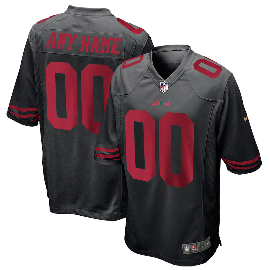 San Francisco 49ers Any Name & Number customized YOUTH KIDS Official NFL Jersey black
