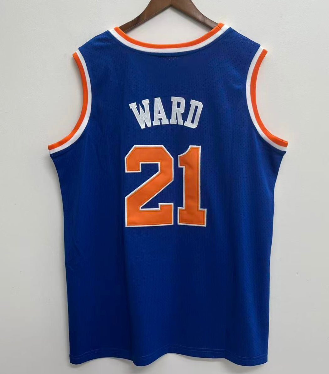 Charlie Ward New York Knicks Official NBA Jersey Mitchell & Ness Blue