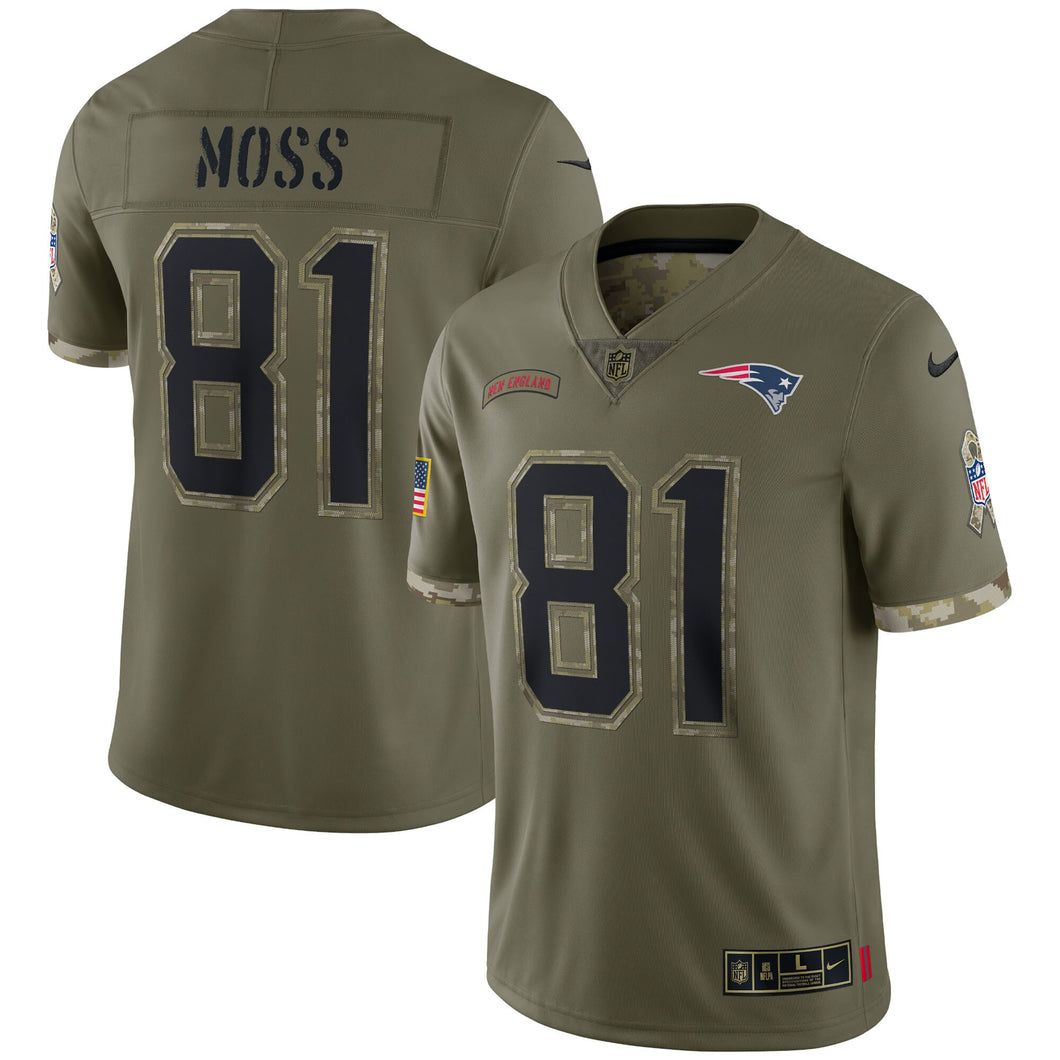 Randy Moss New England Patriots Official NFL Nike Salute to Service Jersey