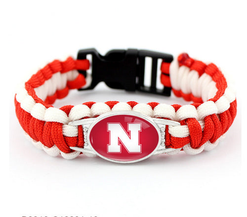 Nebraska Cornhuskers snap clasp bracelet