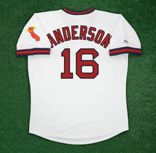 Garrett Anderson Anaheim Angels Official MLB Majestic pinstripes Jersey white