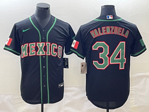 Fernando Valenzuela Mexico Baseball Jersey Nike black