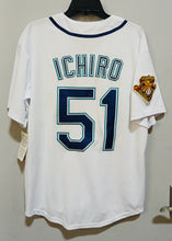 Ichiro Suzuki Seattle Mariners Official MLB Jersey Mitchell & Ness with aqua/blue/white numbers