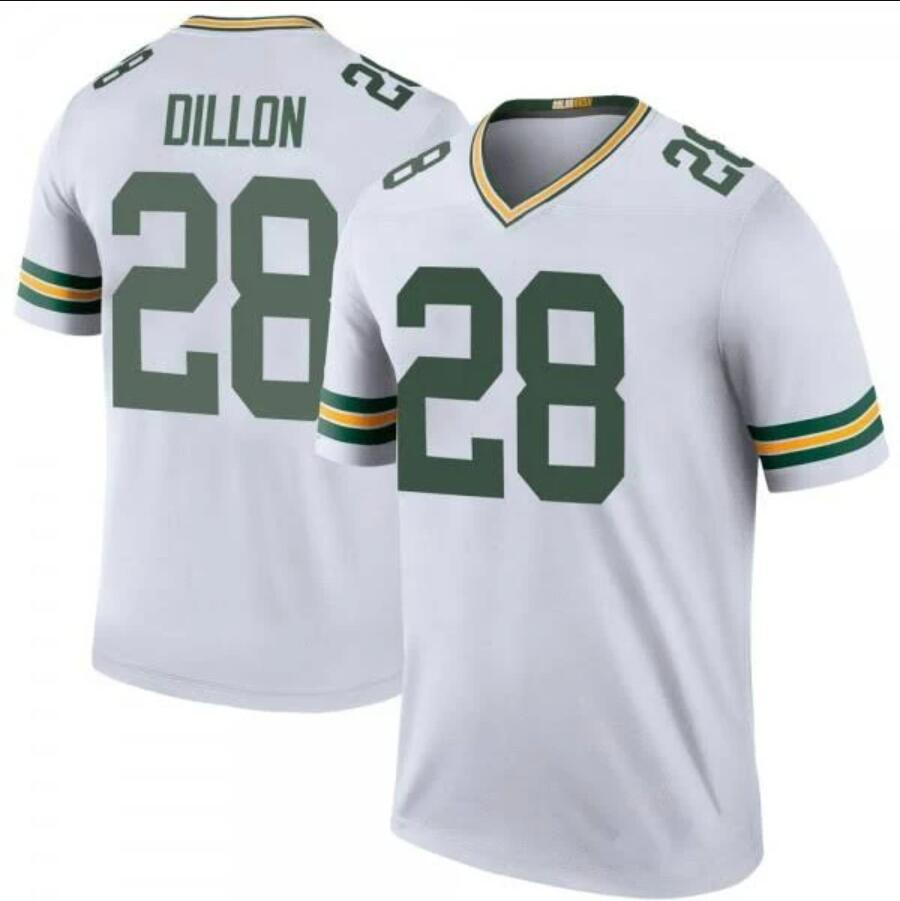 AJ Dillon Green Bay Packers Jersey white – Classic Authentics