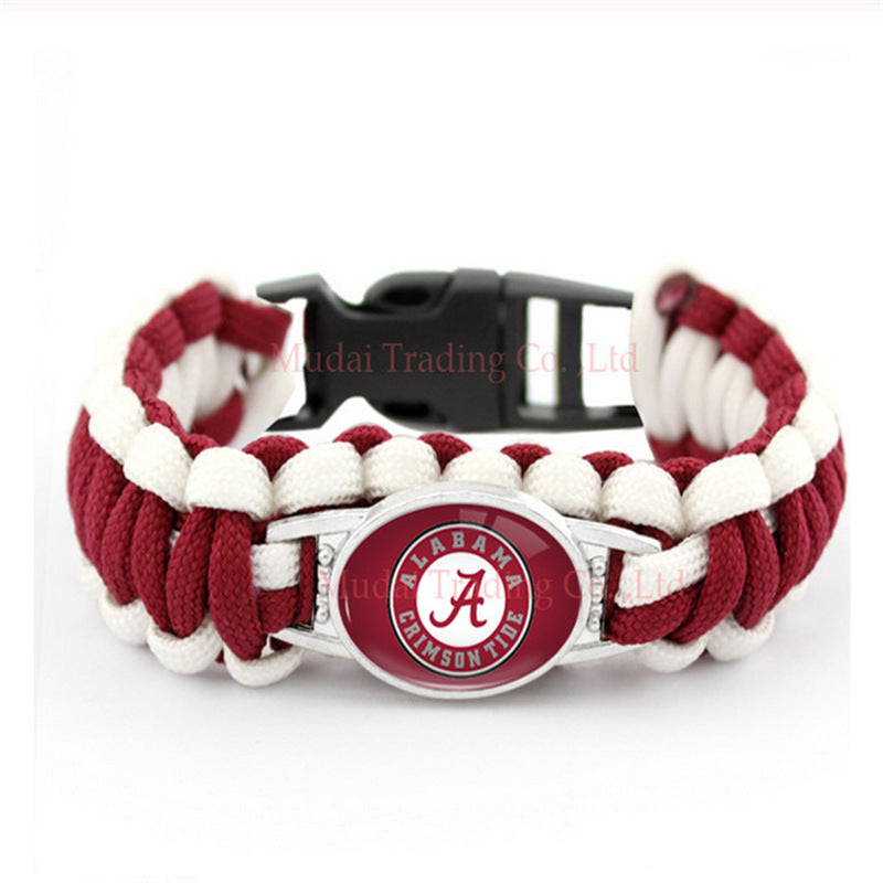 Alabama Crimson Tide snap clasp bracelet