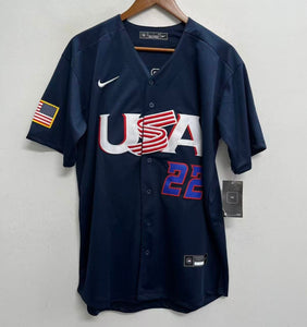 Clayton Kershaw Team USA Baseball Jersey Nike blue – Classic