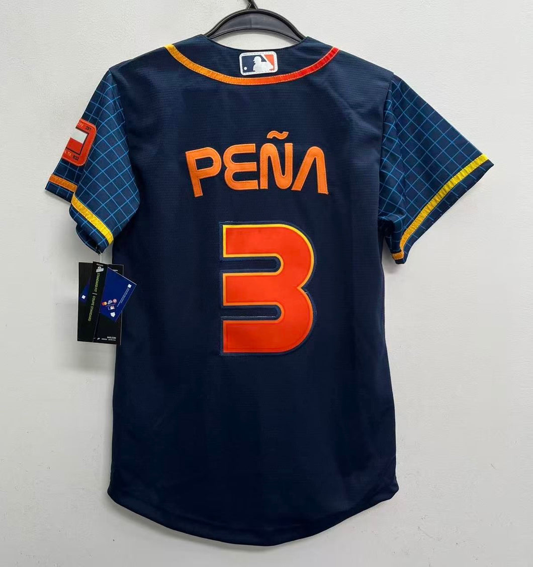 Jeremy Pena YOUTH KIDS  Houston Astros Official MLB Nike Space City Jersey
