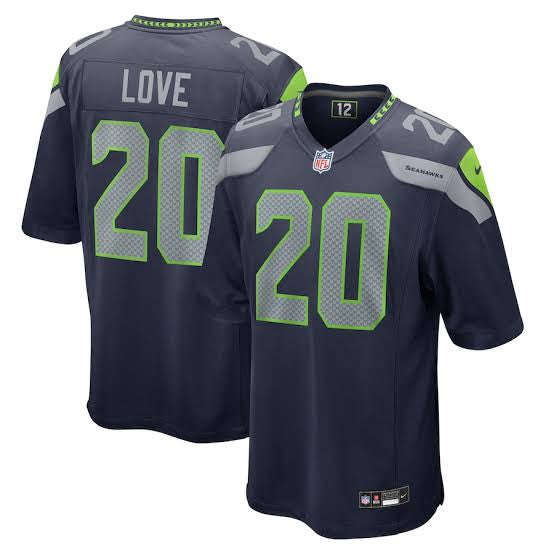 Julian Love Seattle Seahawks Official NFL Jersey Nike neon green