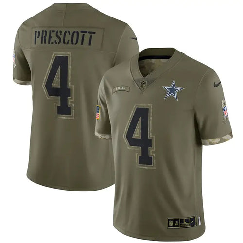 Dak Prescott Dallas Cowboys Official NFL Nike military salute to service Jersey