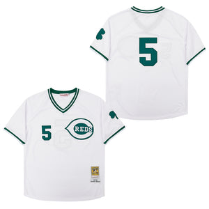 Johnny Bench Cincinnati Reds Jersey Mitchel & Ness St. Paddy’s Patrick’s Day