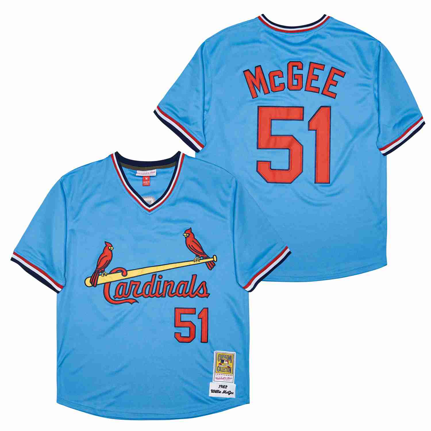 Willie McGee St. Louis Cardinals 1982 Rookie Jersey Mitchell