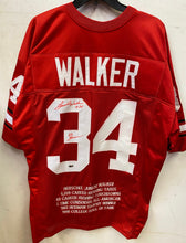 Herschel Walker Georgia Bulldogs autographed stat jersey With COA