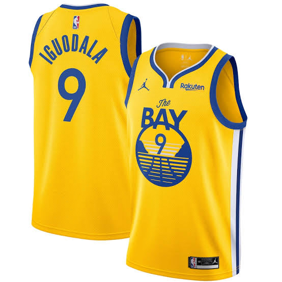 Andre Iguodala Golden State Warriors Official NBA Nike Jersey yellow