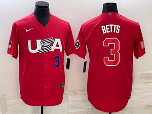 Mookie Betts Team USA Baseball jersey Nike Red