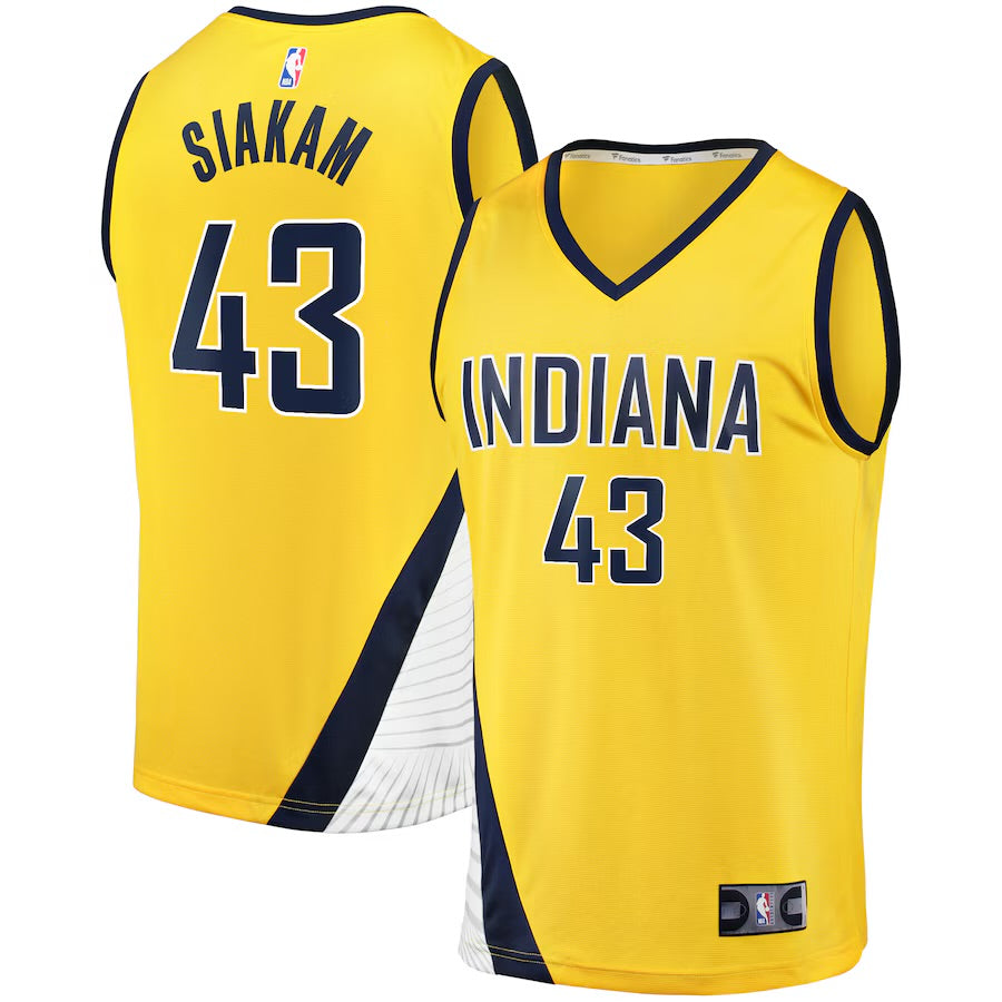 Pascal Siakam Indiana Pacers Official NBA Nike Jersey yellow