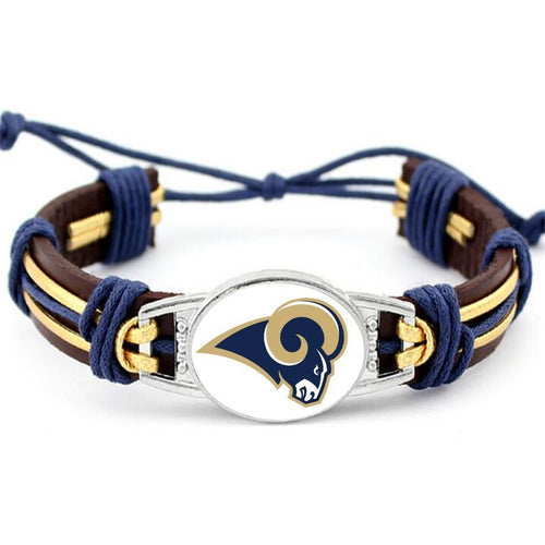 Los Angeles Rams NFL leather bracelet