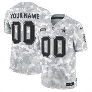 Dallas Cowboys Any Name & Number customized YOUTH KIDS Official NFL Salute to Service Jersey