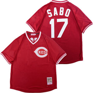 Chris Sabo Cincinnati Reds Jersey Mitchell & Ness red