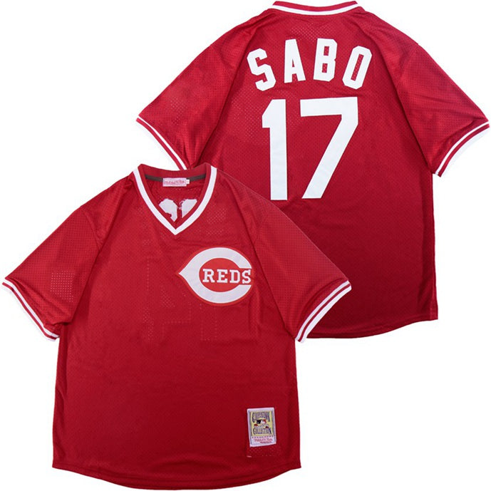 Chris Sabo Cincinnati Reds Jersey Mitchell & Ness red