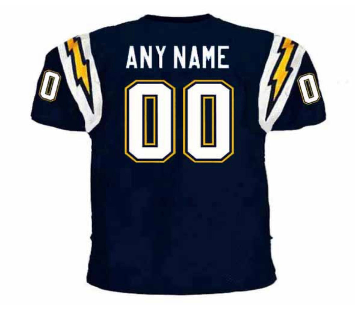Any name & Number San Diego Chargers 1980's NFL Mitchell & Ness