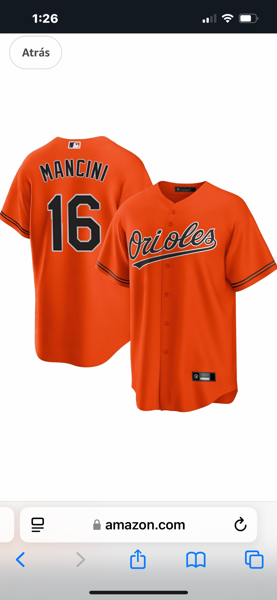 Trey Mancini Baltimore Orioles Official MLB jersey Nike Orange