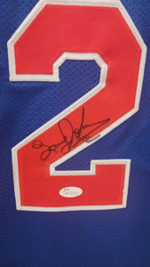 Larry Johnson New York Knicks autographed jersey JSA Witnessed COA