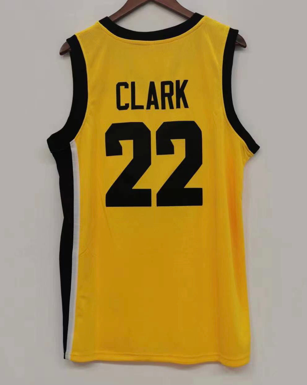 Nike Clarks Jersey Caitlin Clark Iowa Hawkeyes Jersey Yellow Nike