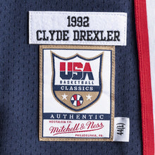 Clyde Drexler USA Olympic Basketball Jersey Mitchell & Ness blue