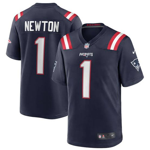 Cam Newton New England Patriots Official NFL NIKE Jersey blue