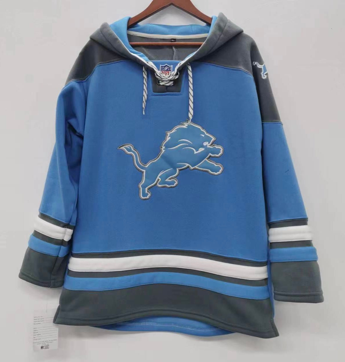 Detroit Lions Official NFL Hockey style hoodie Classic Authentics