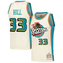Grant Hill Detroit Pistons YOUTH KIDS Official NBA Mitchell & Ness Jersey cream color