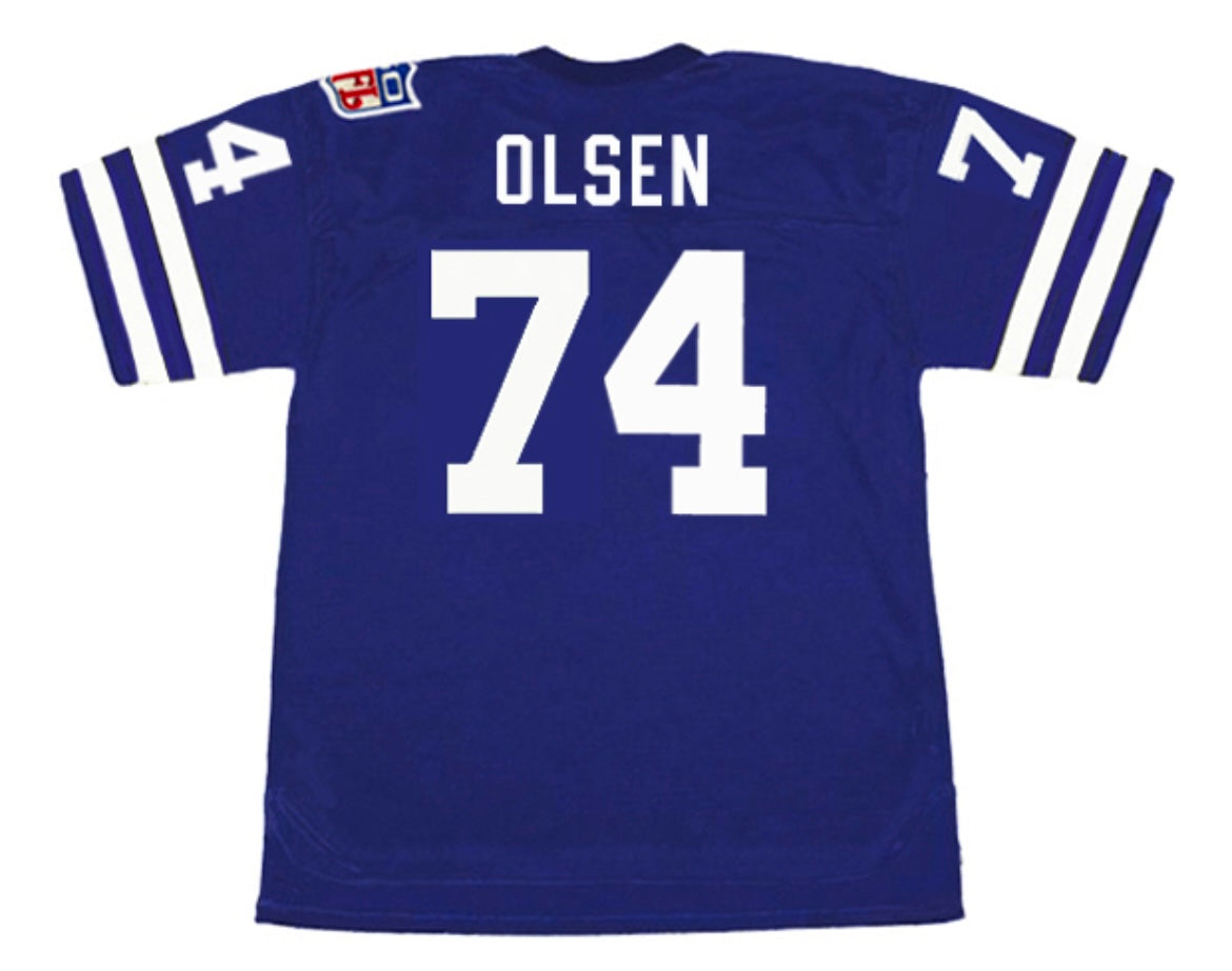Merlin Olsen 1969 Los Angeles Rams NFL Mitchell Ness Jersey blue