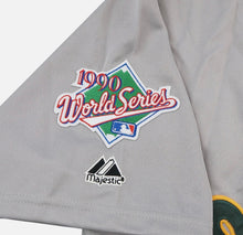 Willie McGee Oakland A’s Athletics 1990 World Series Jersey Majestic gray
