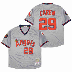 Rod Carew California Angels Anaheim Jersey gray