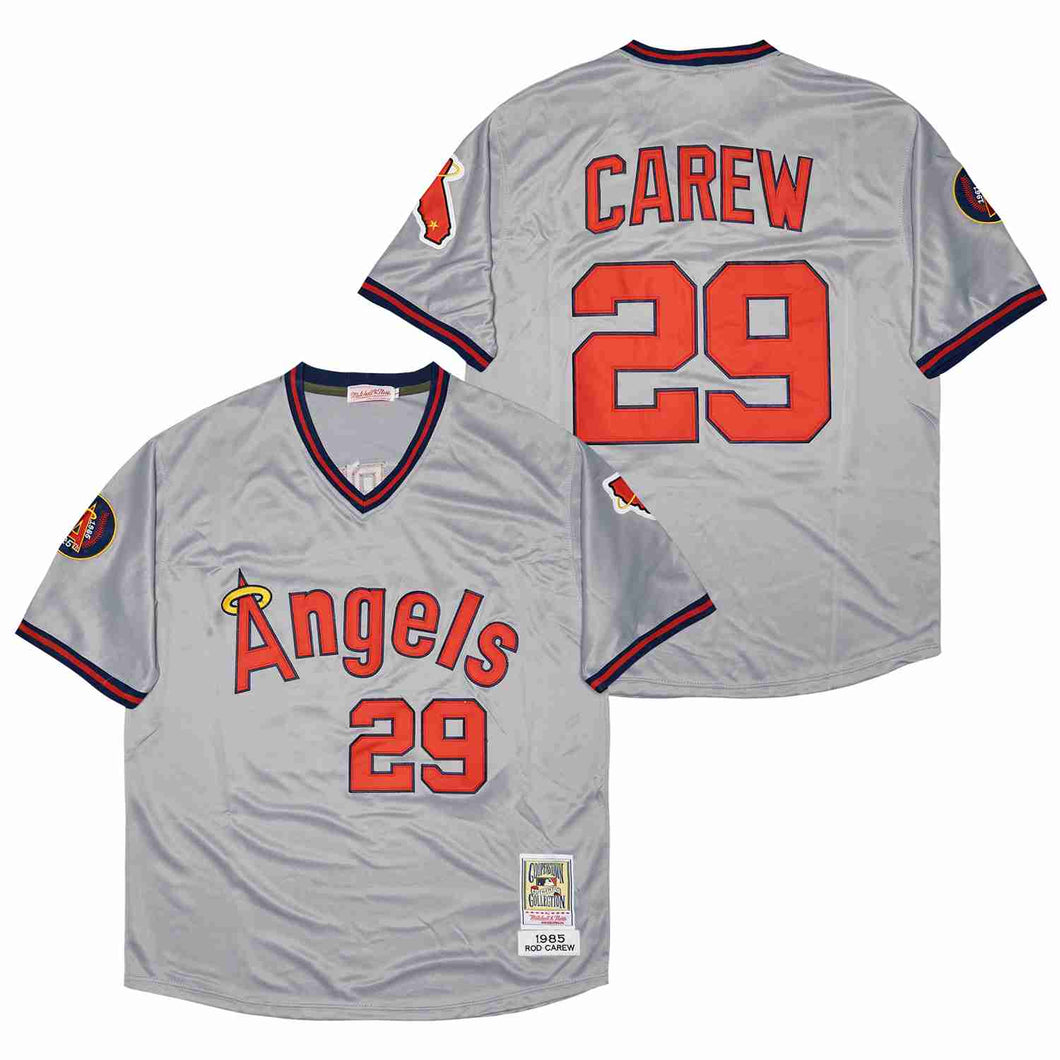 Rod Carew California Angels Anaheim Jersey gray