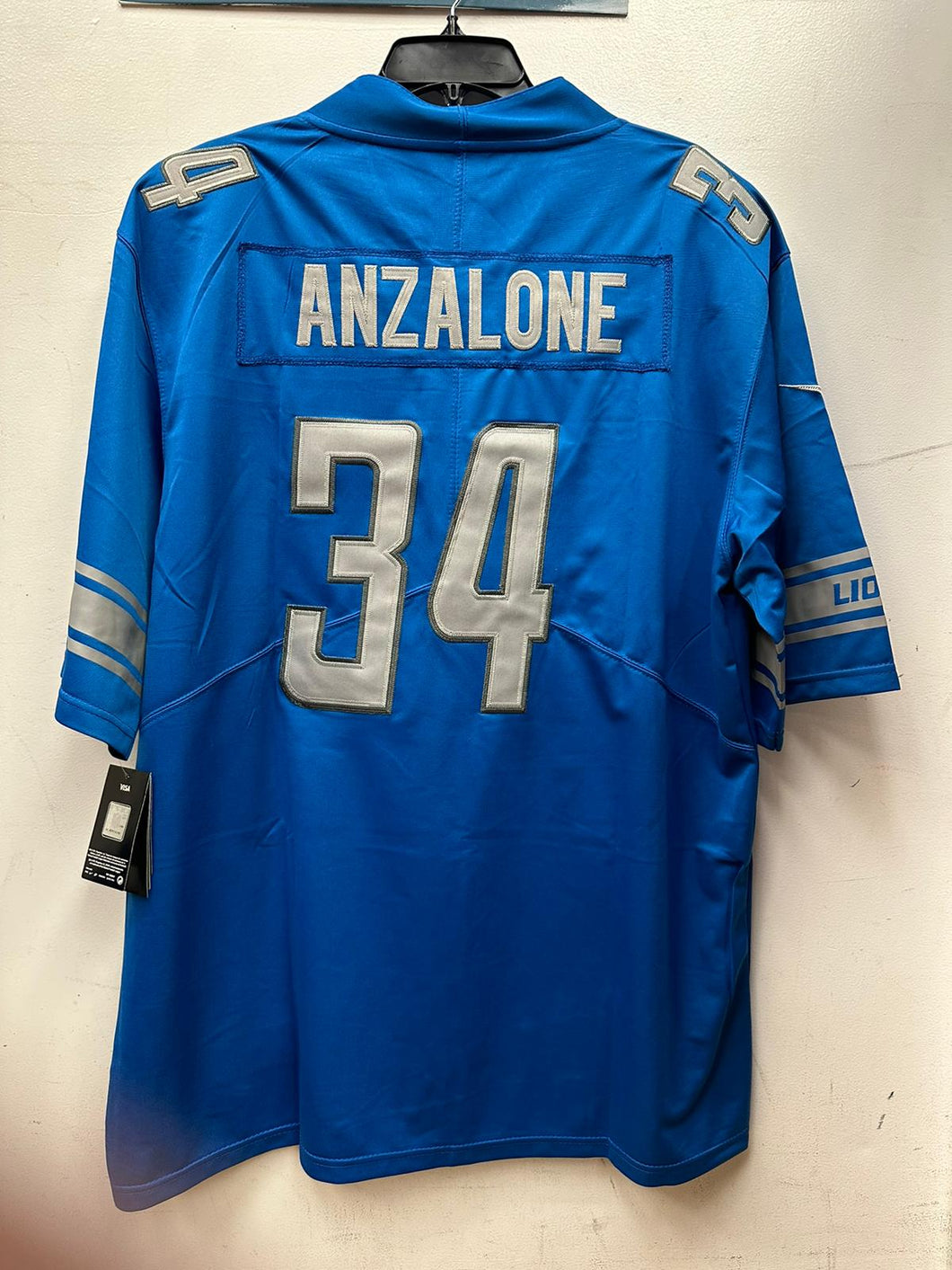 Alex Anzalone Detroit Lions Jersey blue