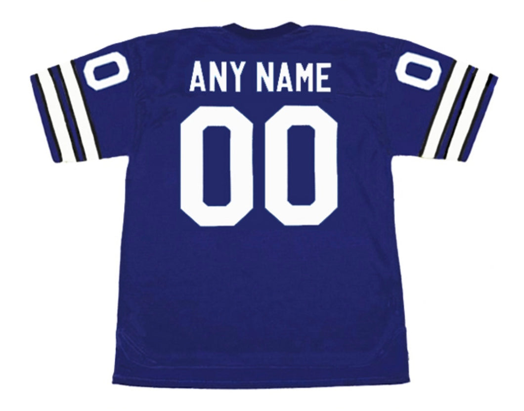 Any name & Number Dallas Cowboys 1970s NFL Mitchell & Ness Jersey blue