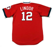 Francisco Lindor Cleveland Indians Red retro Jersey Majestic