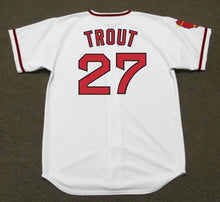 Mike Trout 1970’s retro Anaheim Los Angeles California Angels Official MLB Majestic Jersey