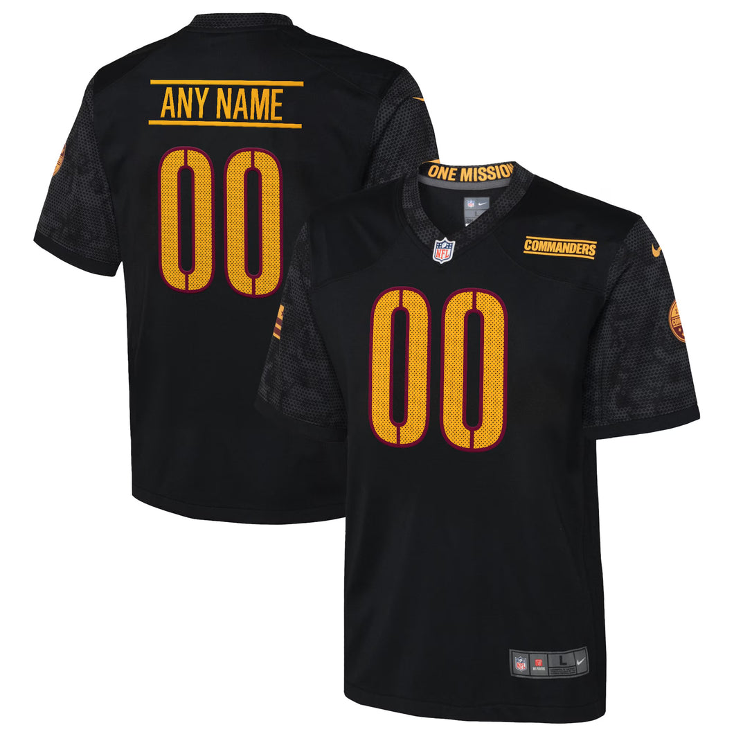 Washington Commanders Any Name & Number customized YOUTH KIDS Official NFL Jersey Black