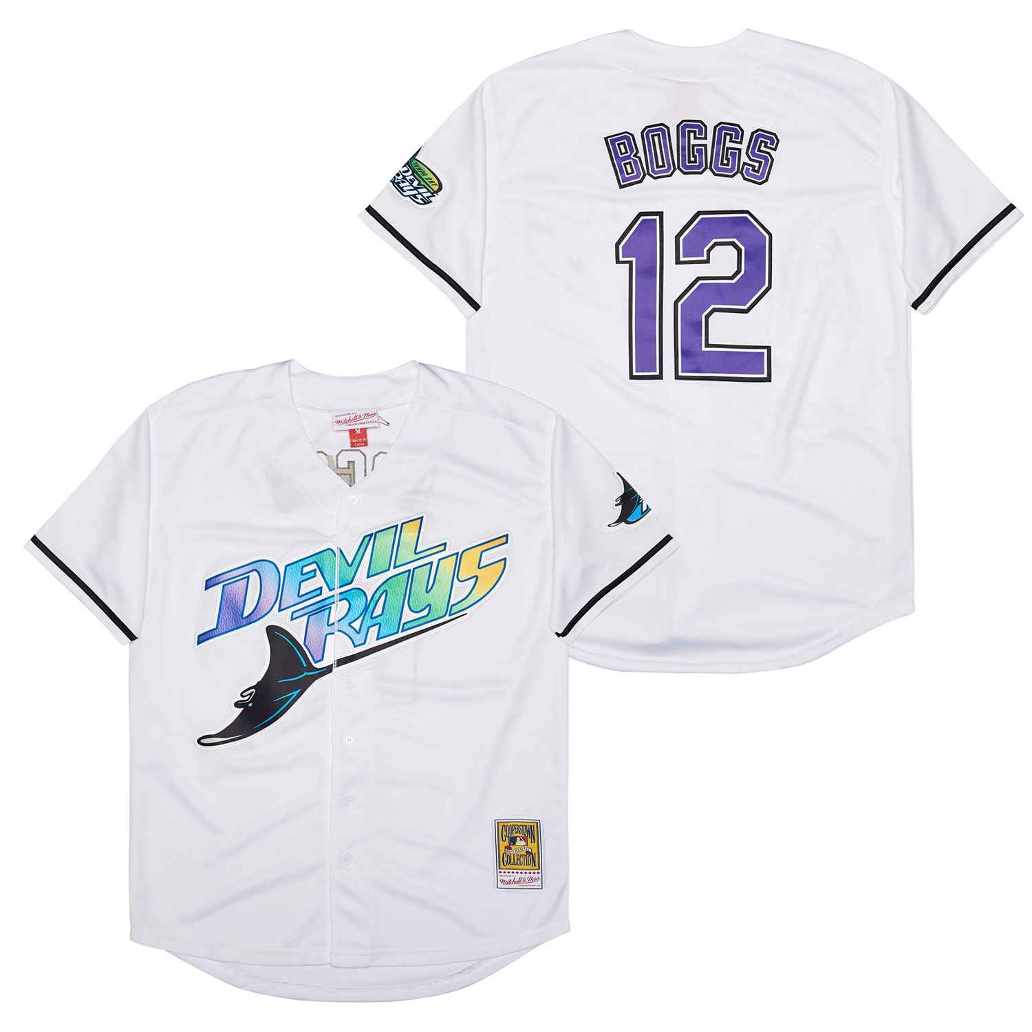 Wade Boggs Tampa Bay Devil Rays Jersey Mitchell & Ness – Classic Authentics