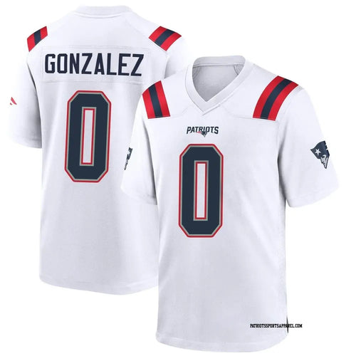 Christian Gonzalez New England Patriots NFL Official NIKE Jersey white