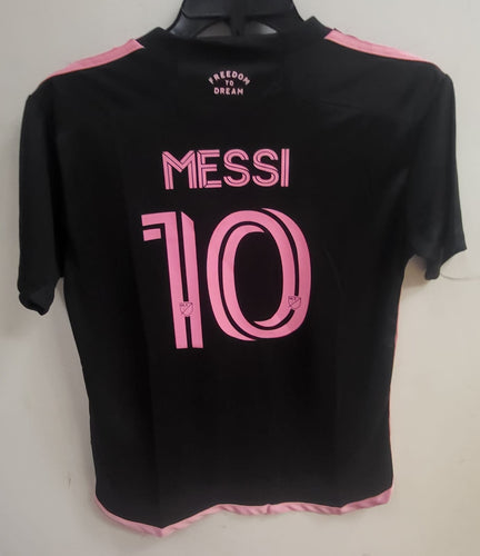 Lionel Messi Inter Miami Soccer Futbol Jersey black YOUTH sizes