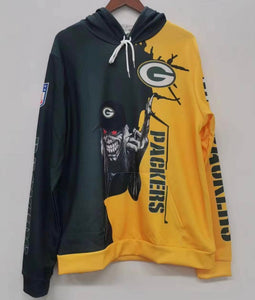 Green Bay Packers skeleton light weight hoodie