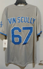 Vin Scully Los Angeles Dodgers Jersey Mitchell & Ness gray with white outline