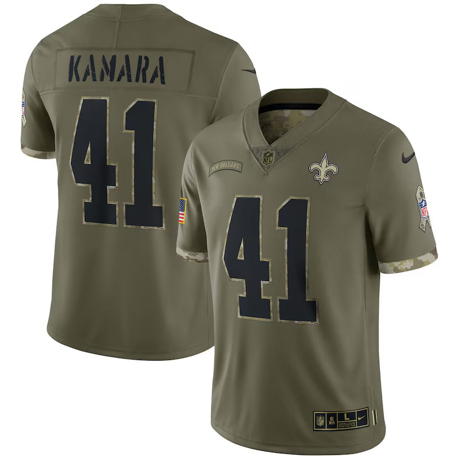 Alvin Kamara New Orleans Saints Official NFL Nike Salute to Service Jersey