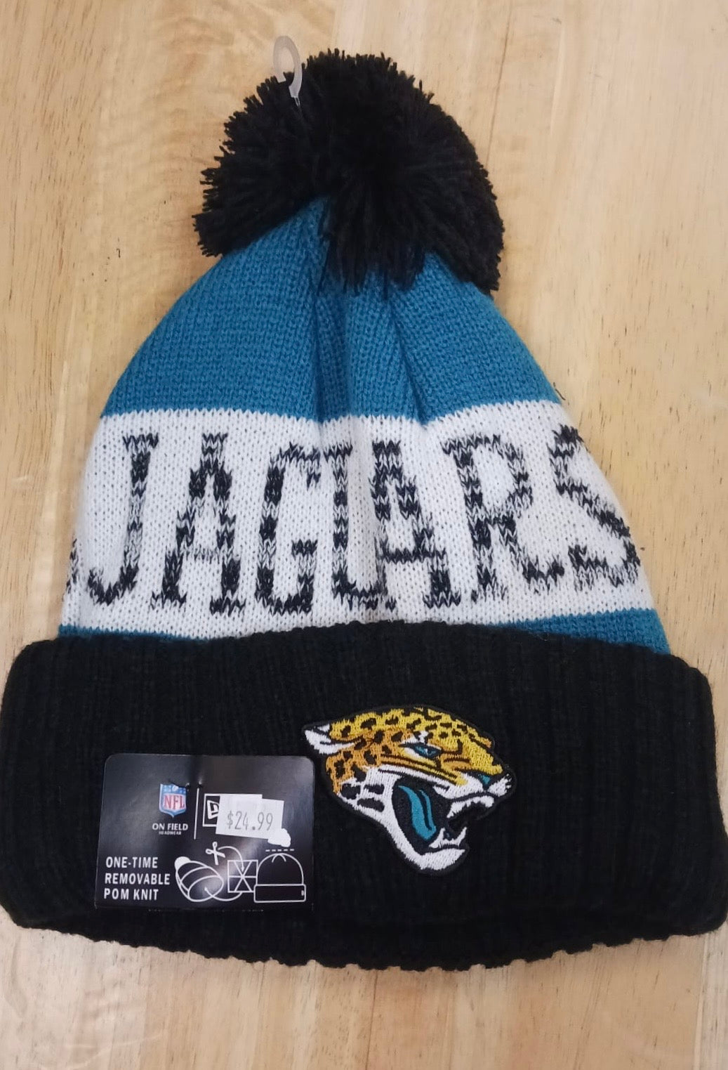 Jacksonville Jaguars NFL New Era winter knit Hat with Pom Pom