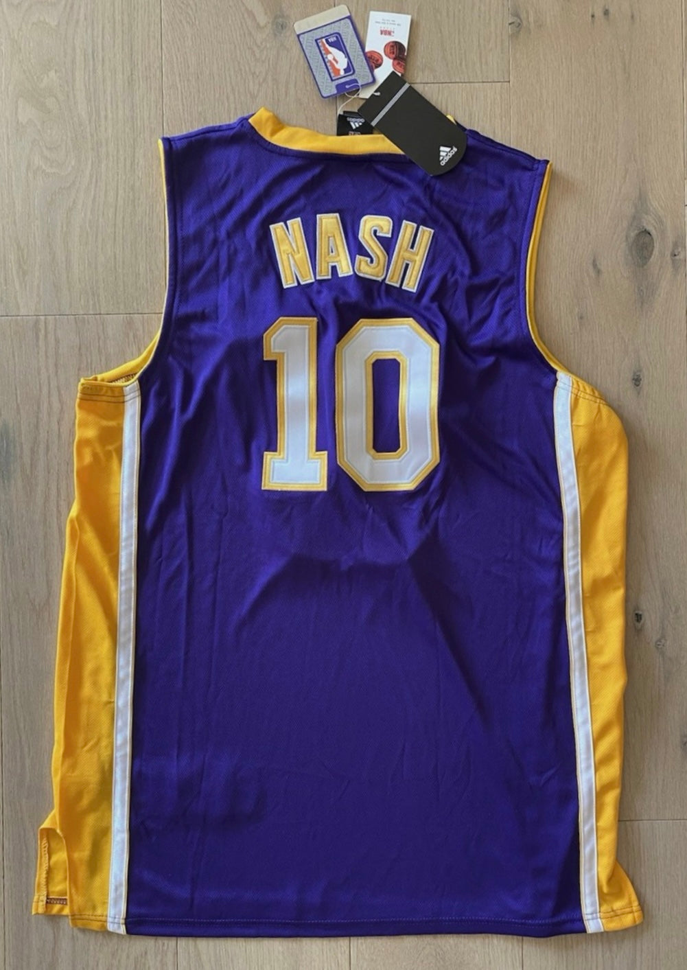 Steve Nash Los Angeles Lakers Official NBA Adidas Jersey purple